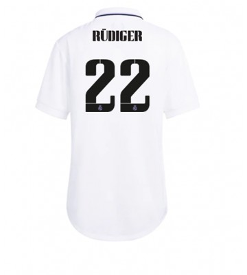 Real Madrid Antonio Rudiger #22 Hjemmedrakt Kvinner 2022-23 Kortermet